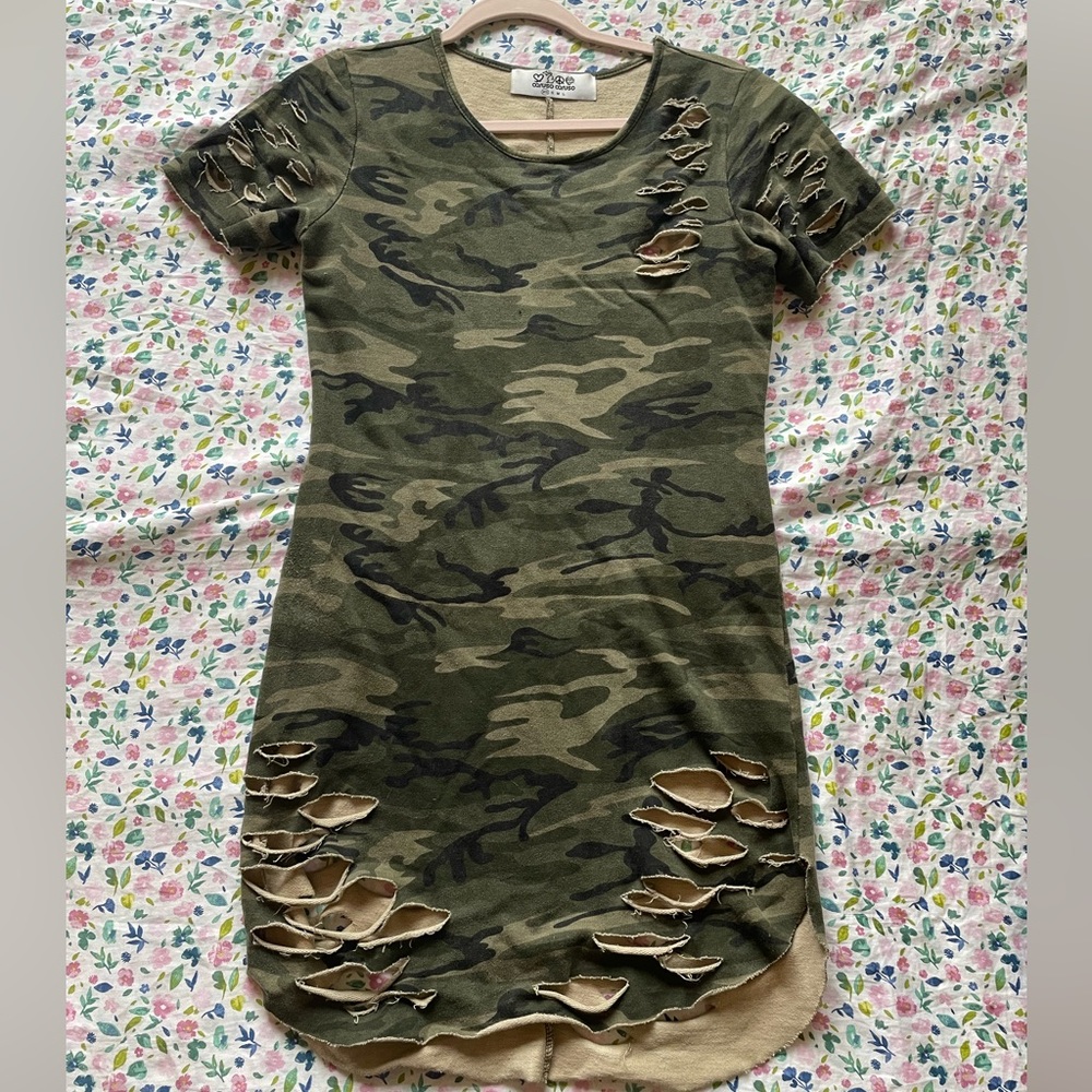 Camo mini dress